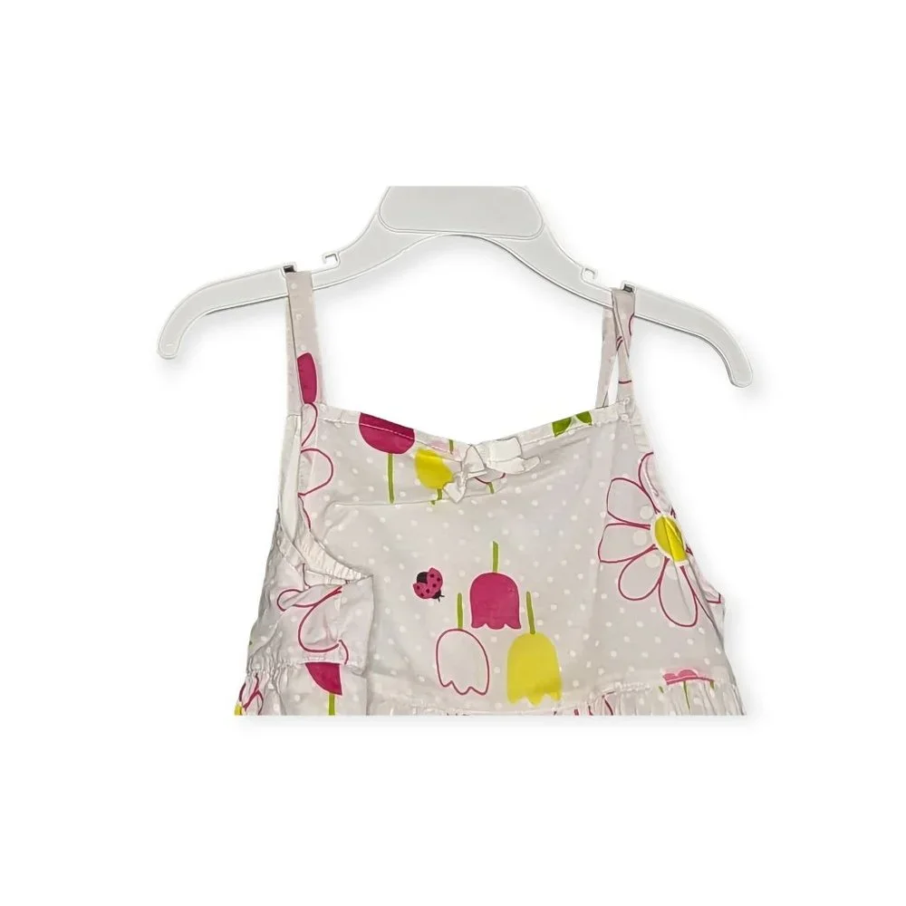 Gymboree White & Pink Sleeveless Dress Size 6